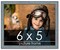 Photo Size Textured Blue Picture Frame - UV Acrylic, Foam Board Backing, Hanging Hardware